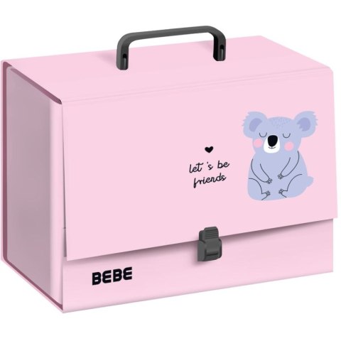 Teczka kartonowa na zatrzask BB KIDS PASTEL Z RĄCZKĄ 59022773448265 C4 różana 250g Bebe (10 cm) Teczka kartonowa na zatrzask BB KIDS PASTEL Z RĄCZKĄ 59022773448265 C4 różana 250g Bebe (10 cm)
