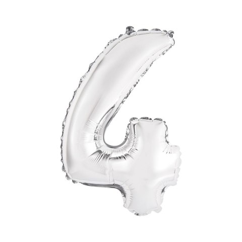 Balon foliowy Godan cyfra 4 srebrny 35 cm 16cal (FG-C35S4) Balon foliowy Godan cyfra 4 srebrny 35 cm 16cal (FG-C35S4)