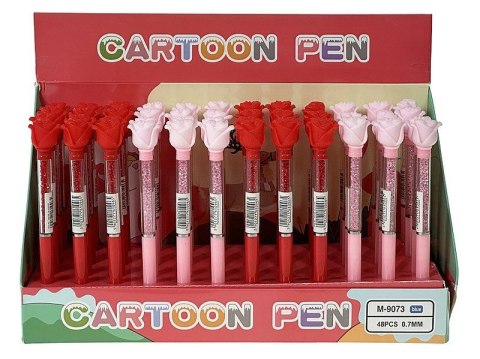 Długopis z różą wkład niebieski 0,7mm Adar (610965)