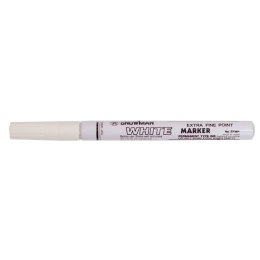 Marker olejowy Snowman cienki biały biały 0,5mm okrągła końcówka