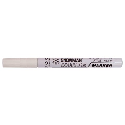 Marker olejowy Snowman średni biały biały 1-1,5mm okrągła końcówka Marker olejowy Snowman średni biały biały 1-1,5mm okrągła końcówka