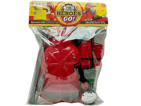 Samochód strażacki zestaw z hełmem Adar (601314)