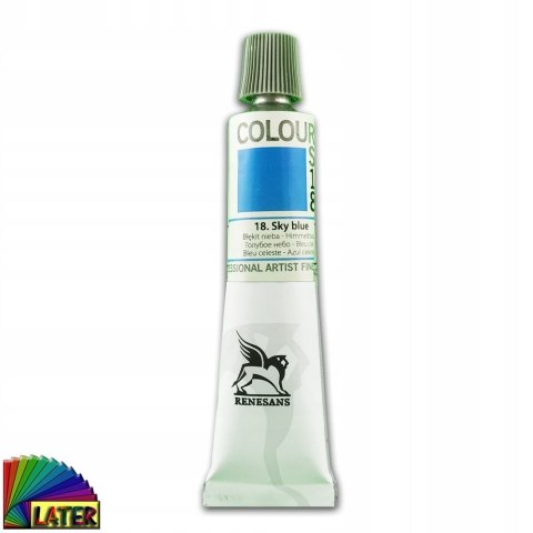 Farba akrylowa Renesans Błękit kobaltowy kolor: błękit nieba 20ml (18) Farba akrylowa Renesans Błękit kobaltowy kolor: błękit nieba 20ml (18)