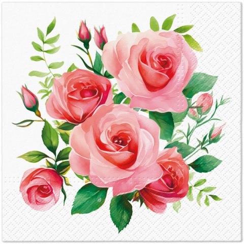 Serwetki Paw TaT Bouquet Of Roses mix bibuła [mm:] 330x330 (TL127800)
