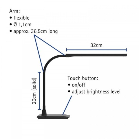 Lampka biurowa Maul LED MAULpirro CZARNA (82027/90 ML) Lampka biurowa Maul LED MAULpirro CZARNA (82027/90 ML)