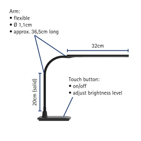 Lampka biurowa Maul LED MAULpirro CZARNA (82027/90 ML) Lampka biurowa Maul LED MAULpirro CZARNA (82027/90 ML)