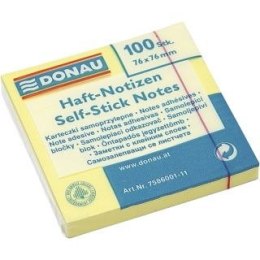 Notes samoprzylepny (karteczki) Donau żółty 100k [mm:] 76x76 (7586001-11)