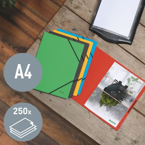 Teczka kartonowa na gumkę recycle A4 żółta 430g Leitz (39080015) Teczka kartonowa na gumkę recycle A4 żółta 430g Leitz (39080015)