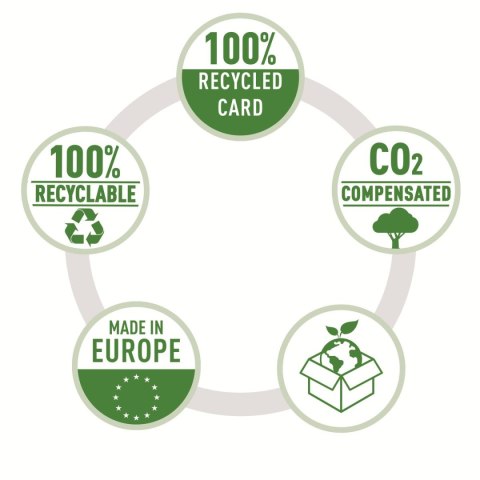 Teczka kartonowa na gumkę recycle A4 żółta 430g Leitz (39080015) Teczka kartonowa na gumkę recycle A4 żółta 430g Leitz (39080015)