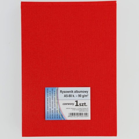 Blok artystyczny twarda oprawa A5 80g 80k Kreska