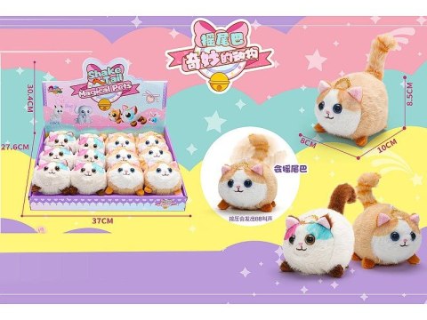 Pluszak kot kręcący ogonem, z piszczkiem [mm:] 100 Adar (615595)