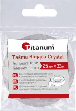 Taśma biurowa Titanum Crystal 25x33 [mm x m]