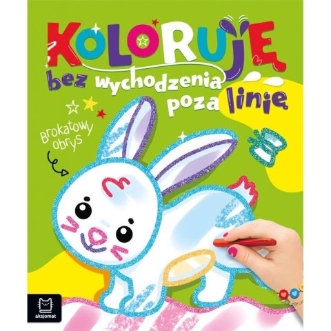Książka dla dzieci Brokatowy obrys. Z zajączkiem Książka dla dzieci Brokatowy obrys. Z zajączkiem