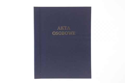 Teczka do akt osobowych Warta sztywny grzbiet, zadrukowana ABCDE A4 granatowy karton (339-106)