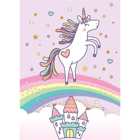 Kartka składana Henry KARNET B8 unicorn tęcza (5905701484300)