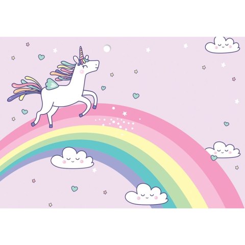 Kartka składana KARNET B8 unicorn tęcza Henry (5905701484300)