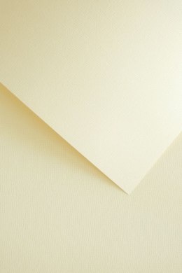 Papier ozdobny (wizytówkowy) Galeria Papieru len A4 kremowy 220g (201832)