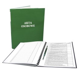 Teczka do akt osobowych Warta zadrukowana ABCD A4 Zielony tektura pokryta folią (1824-339-144)
