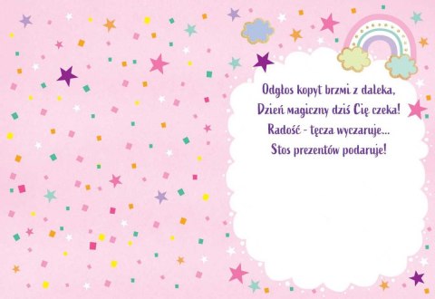 Kartka składana B6 Jednorożec B6 Henry (5905701485246)