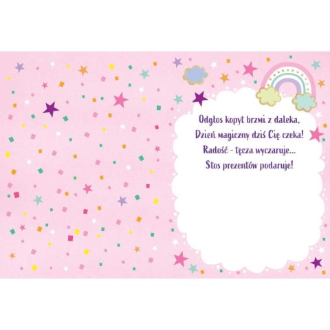 Kartka składana B6 Jednorożec B6 Henry (5905701485246)