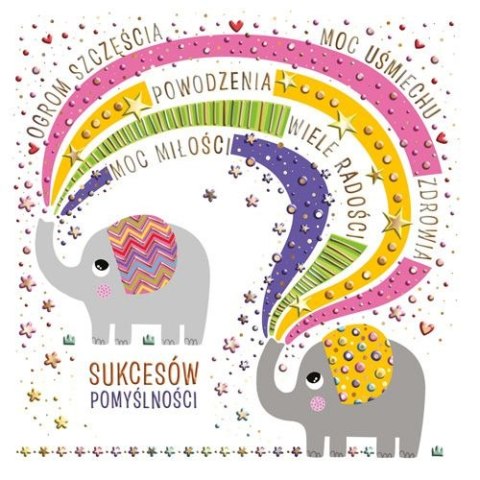 Kartka składana KW słonie II kw Henry (5905701488131)