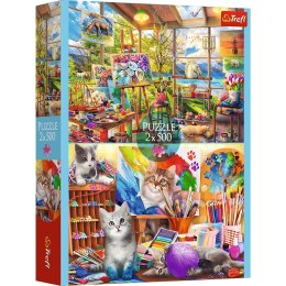 Puzzle Sztuka malowania 2x500 el. Trefl (37530)