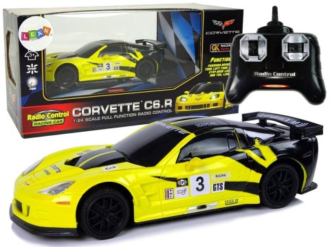 Samochód Lean R/C 1:24 Corvette Żółte C6.R 2.4 G Światła (9734) Samochód Lean R/C 1:24 Corvette Żółte C6.R 2.4 G Światła (9734)