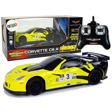 Samochód Lean R/C 1:24 Corvette Żółte C6.R 2.4 G Światła (9734) Samochód Lean R/C 1:24 Corvette Żółte C6.R 2.4 G Światła (9734)