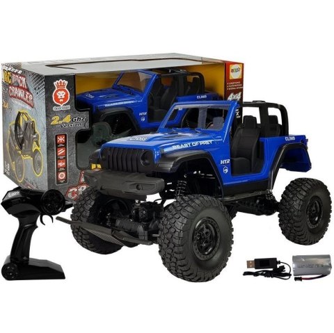 Samochód Lean Terenowe Zdalnie Sterowane 4x4 Amortyzatory 2.4G Niebieski (9086) Samochód Lean Terenowe Zdalnie Sterowane 4x4 Amortyzatory 2.4G Niebieski (9086)