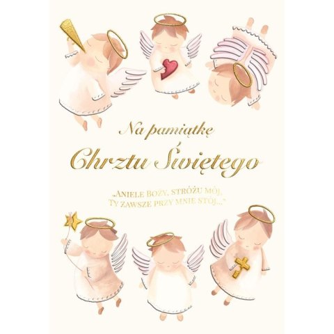 Kartka składana Henry Karnet A5 CHRZEST ANIOŁKI A5 (5905701487240)