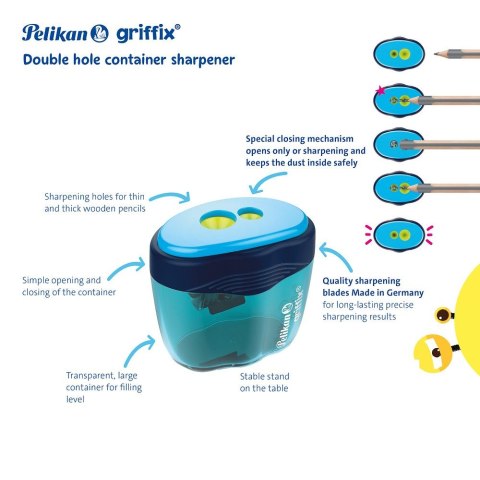 Temperówka GRIFFIX 701280 niebieski plastikowa Pelikan (300008247)