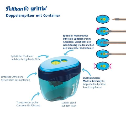 Temperówka Griffix niebieska niebieski plastikowa Pelikan (300008246)