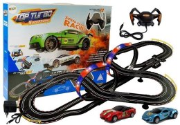 Tor wyścigowy Lean 1:43 2 Autka Top Turbo Światła 7,6 m długości (6949)