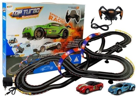 Tor wyścigowy Lean 1:43 2 Autka Top Turbo Światła 7,6 m długości (6949) Tor wyścigowy Lean 1:43 2 Autka Top Turbo Światła 7,6 m długości (6949)