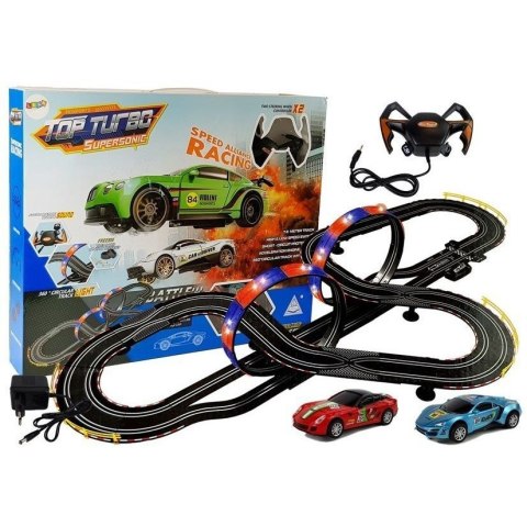 Tor wyścigowy Lean 1:43 2 Autka Top Turbo Światła 7,6 m długości (6949) Tor wyścigowy Lean 1:43 2 Autka Top Turbo Światła 7,6 m długości (6949)