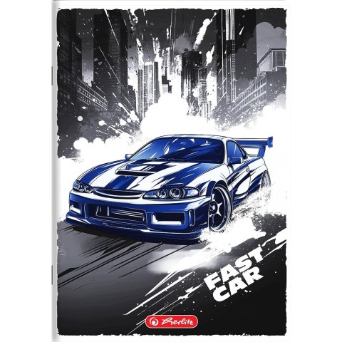 Zeszyt Fast Car A5 32k. 70g linia podwójna kolorowa Herlitz (400196835)