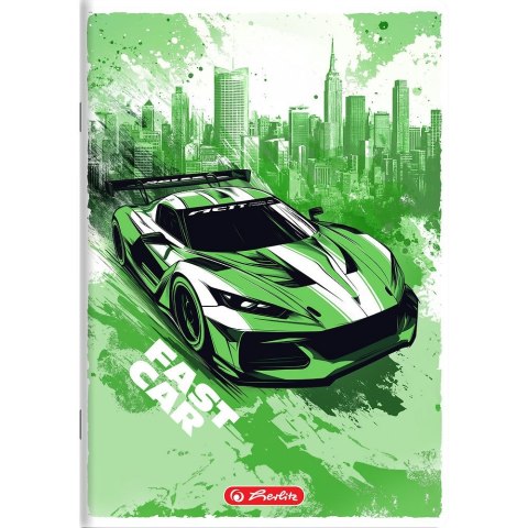 Zeszyt Fast Car A5 32k. 70g linia podwójna kolorowa Herlitz (400196835)