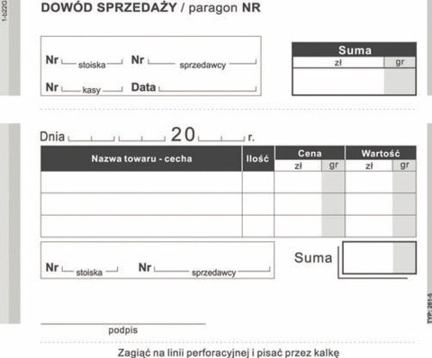 Druk offsetowy dowód sprzedaży A6 80k. Michalczyk i Prokop (261-5)