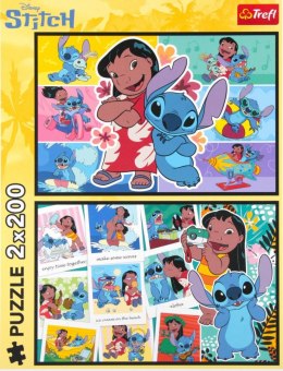 Puzzle Trefl Stitch Wesołe życie Stitcha 2x200 el. (13334)