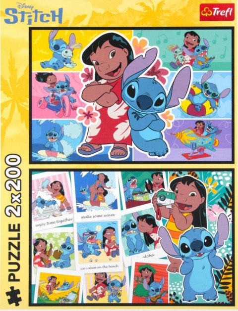 Puzzle Trefl Stitch Wesołe życie Stitcha 2x200 el. (13334)