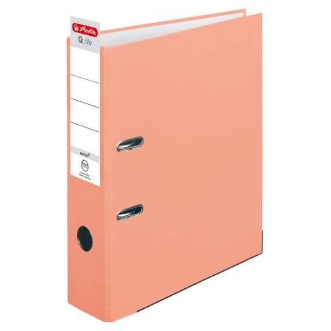 Segregator dźwigniowy 50028481 Q.file protect A4 80mm łososiowy Herlitz (300005711)
