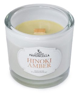 Świeczka ozdobna Pavoncella Classico Hinoki Amber biała 170g (5905711530509)