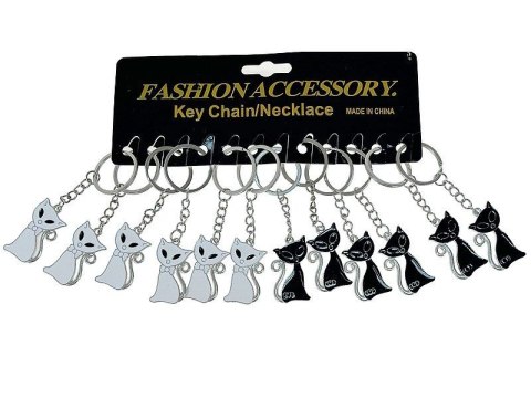 Brelok metalowy kot, karta 12szt. Adar (603752)