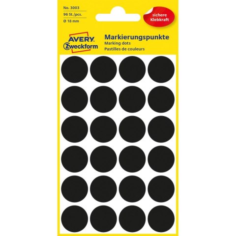 Etykieta do oznaczania Zweckform kropki śr.18mm CZARNY (3003) Etykieta do oznaczania Zweckform kropki śr.18mm CZARNY (3003)