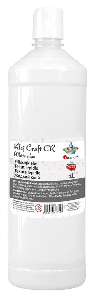 Klej w płynie Titanum Craft-Fun Series Craft CR 1000ml (K-1000) Klej w płynie Titanum Craft-Fun Series Craft CR 1000ml (K-1000)