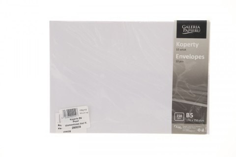 Koperta Galeria Papieru pearl diamentowa biel B5 biała diamentowa (280039) 10 sztuk Koperta Galeria Papieru pearl diamentowa biel B5 biała diamentowa (280039) 10 sztuk