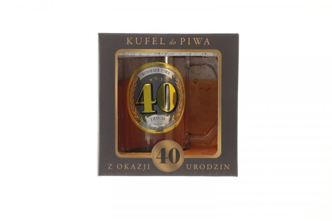 Kubek wielokrotnego użytku Pan Dragon GOLD-40 urodziny 400ml (5901854985541) Kubek wielokrotnego użytku Pan Dragon GOLD-40 urodziny 400ml (5901854985541)