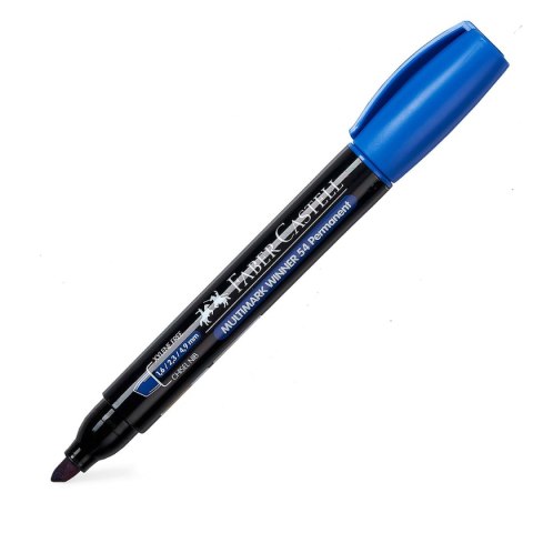 Marker permanentny niebieski ścięta końcówka Marker permanentny niebieski ścięta końcówka