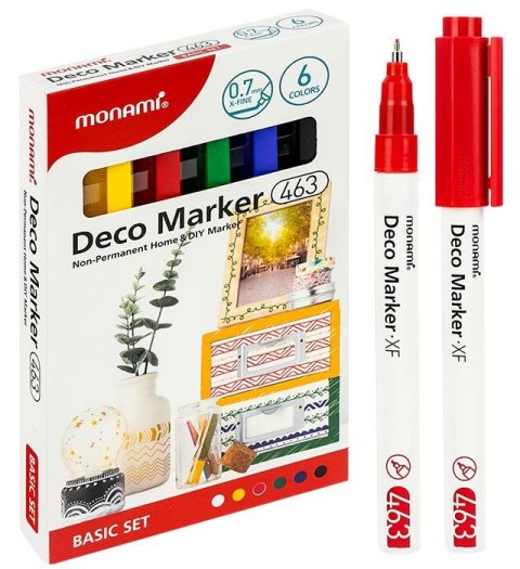 Marker specjalistyczny Monami Deco Marker mix 0,7mm fibrowa końcówka (2080001507)