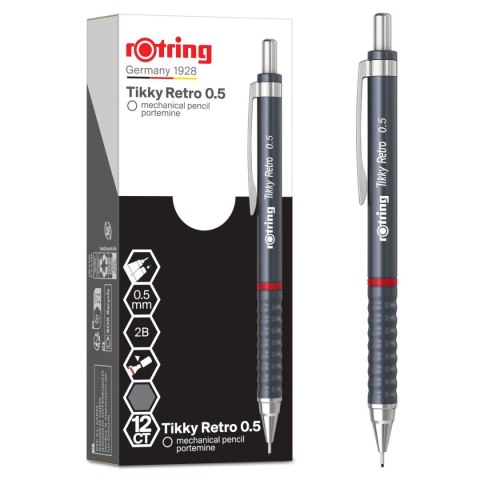Ołówek automatyczny Rotring TIKKY RETRO GREY MP 0,5 0,5mm (2202567) Ołówek automatyczny Rotring TIKKY RETRO GREY MP 0,5 0,5mm (2202567)